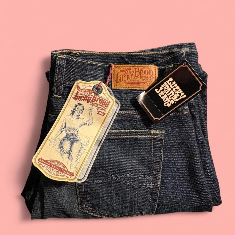 Vintage‎ 2000s dead stock Lucky Brand navy denim jeans size 10/30 WOMEN SIZE 10